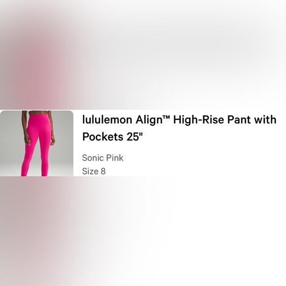 lululemon athletica , size 8, sonic pink - Picture 4 of 4
